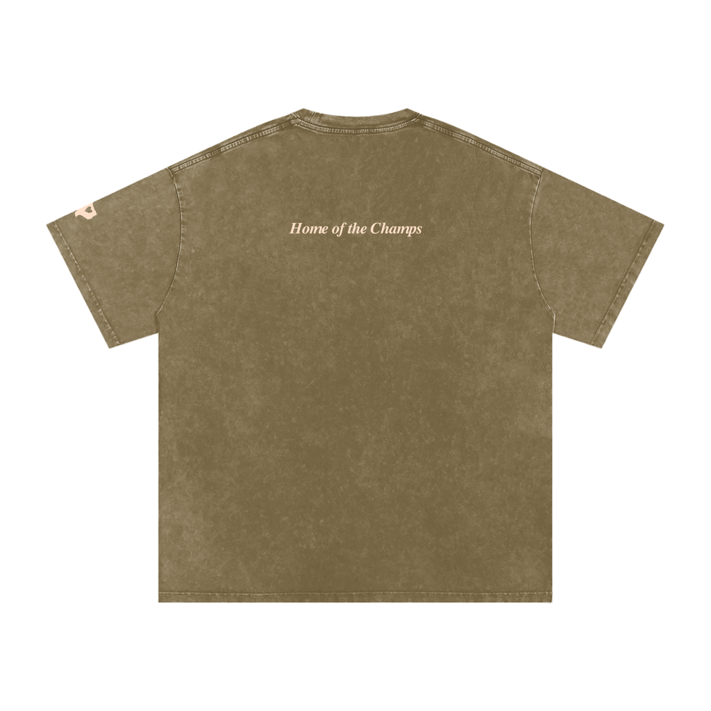 Unisex Champs Washed Oversized Cotton Tee