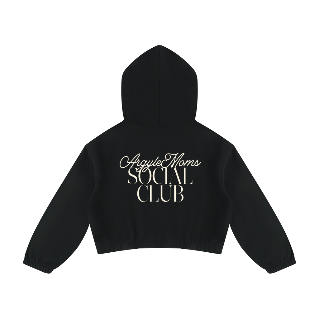 Moms Social Club Boxy Quarter-Zip Hoodie