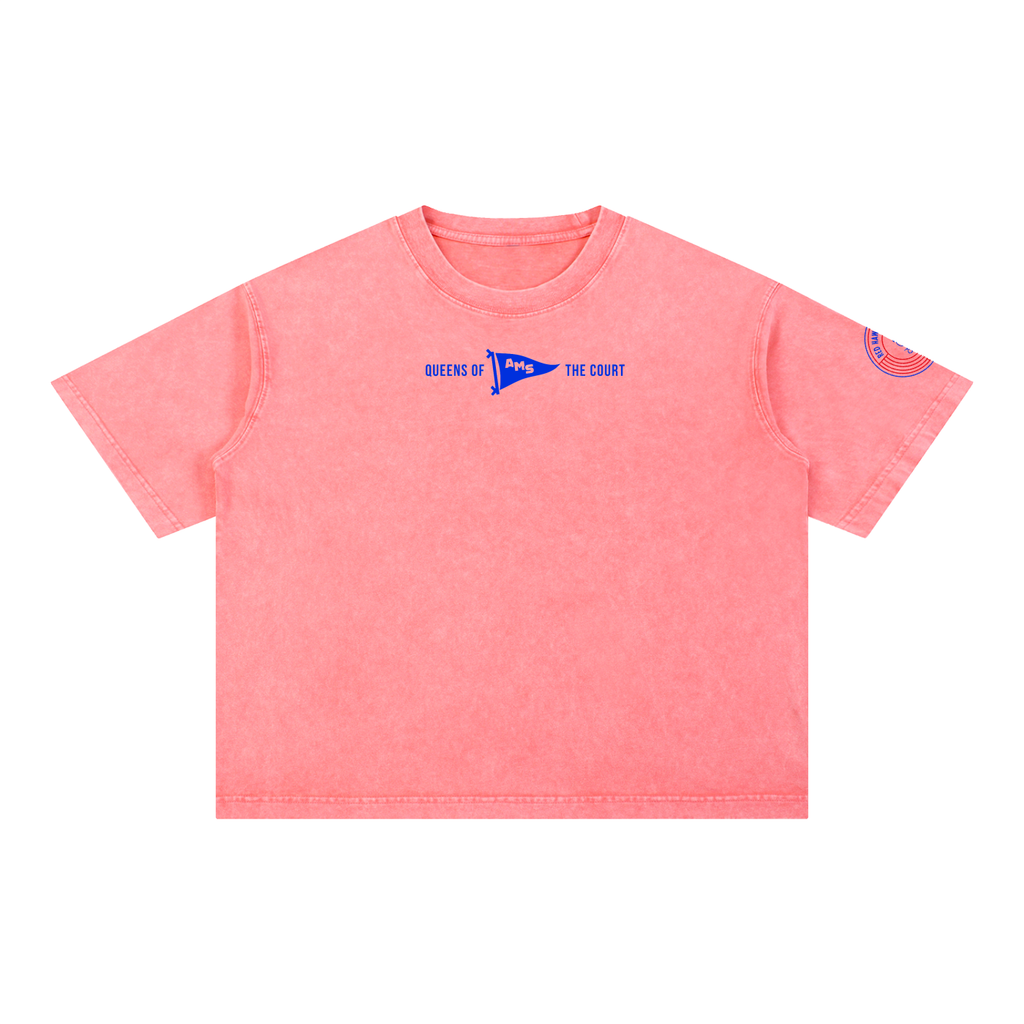 Womens AMS Volleyball Wash Boxy Cotton T-Shirt