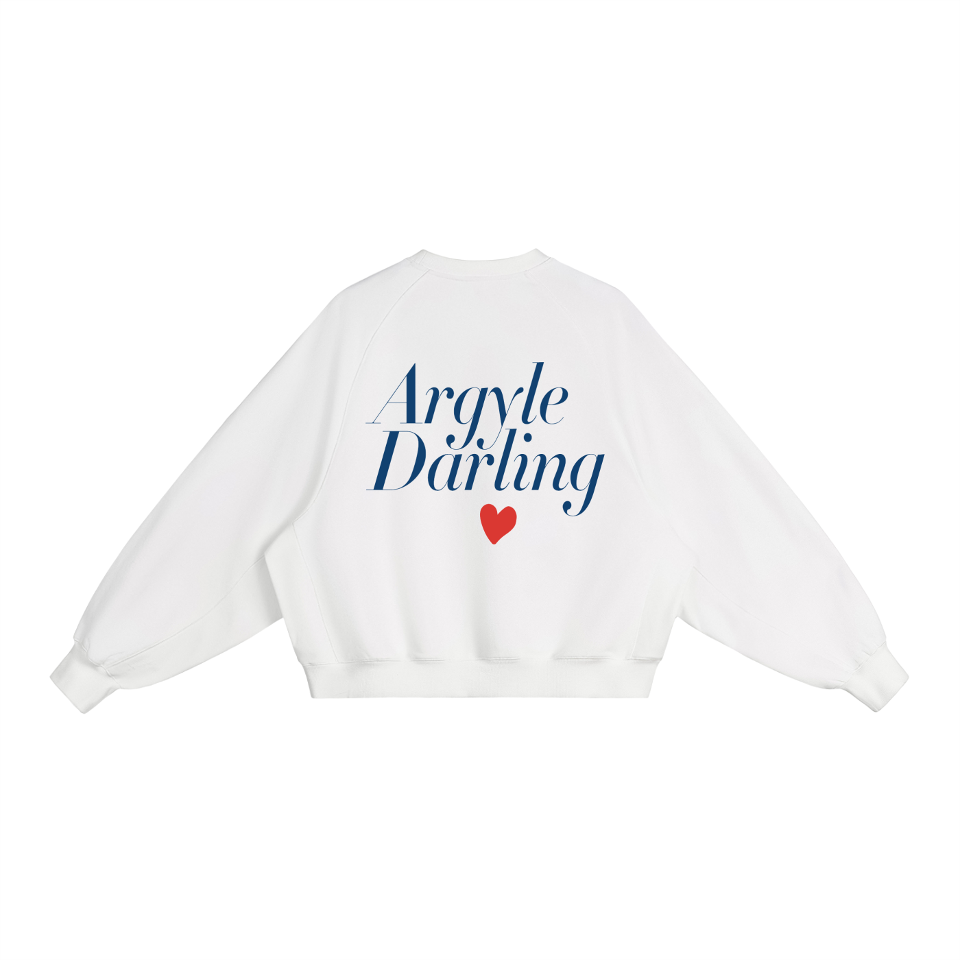 Womens Argyle Darlin Dolman Sleeve Boxy Sweatshirt
