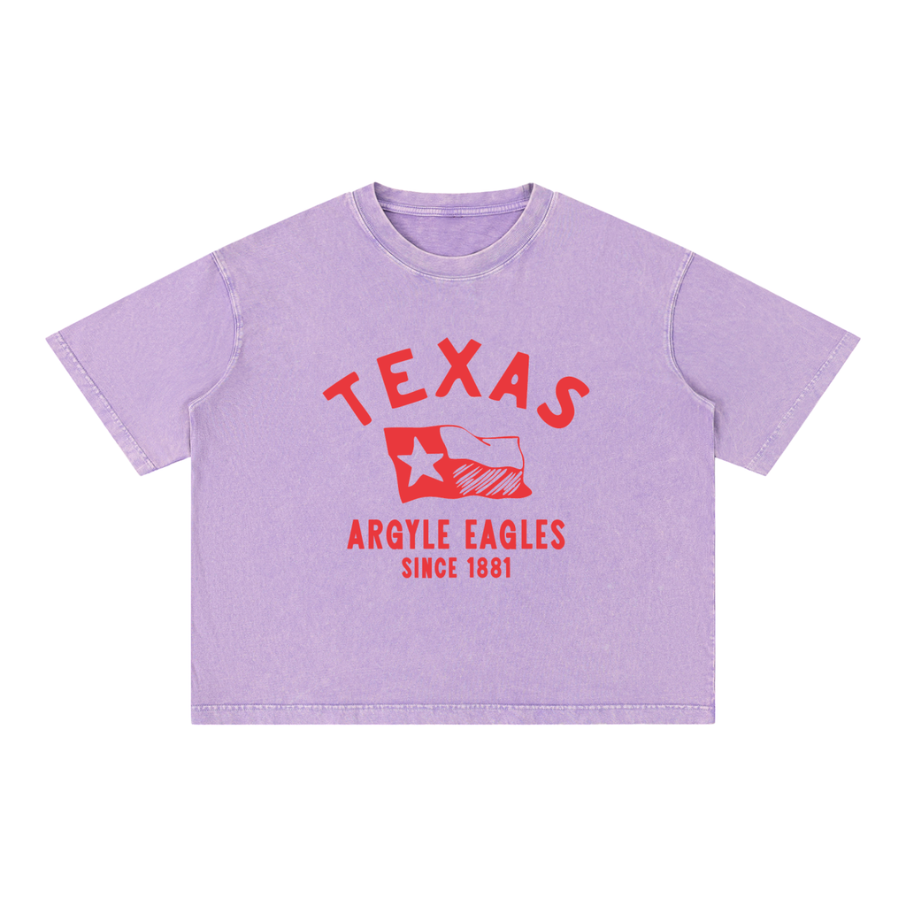 Argyle Eagles Mineral Wash Boxy Cotton Tee
