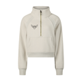 Argyle Tennis Club Cropped Half-Zip Sweatshirt