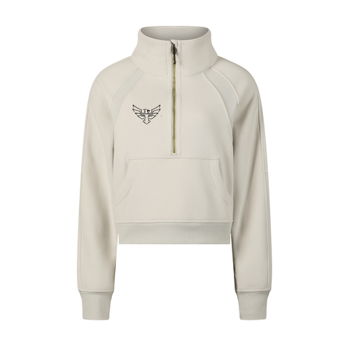 Argyle Tennis Club Cropped Half-Zip Sweatshirt