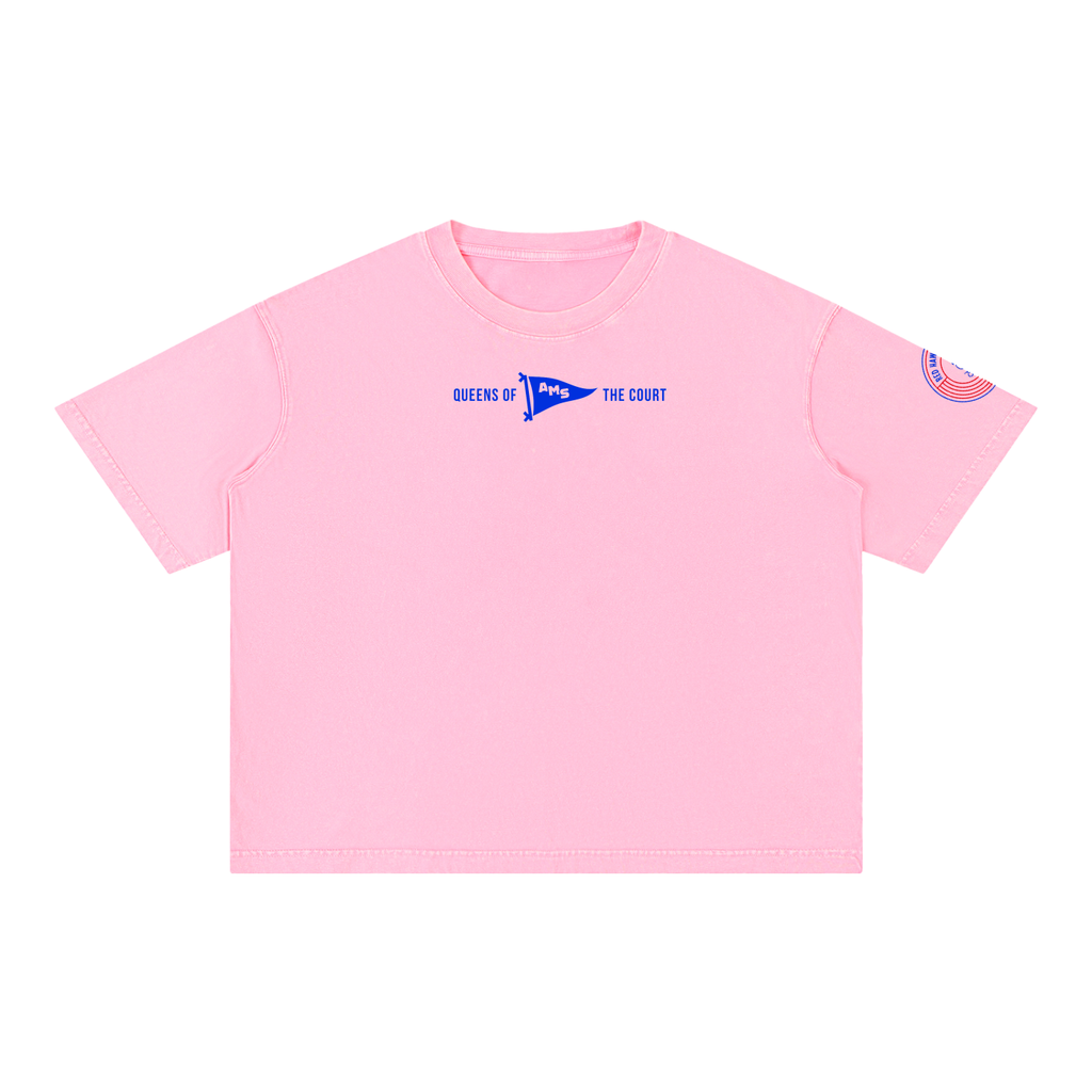 Womens AMS Volleyball Wash Boxy Cotton T-Shirt