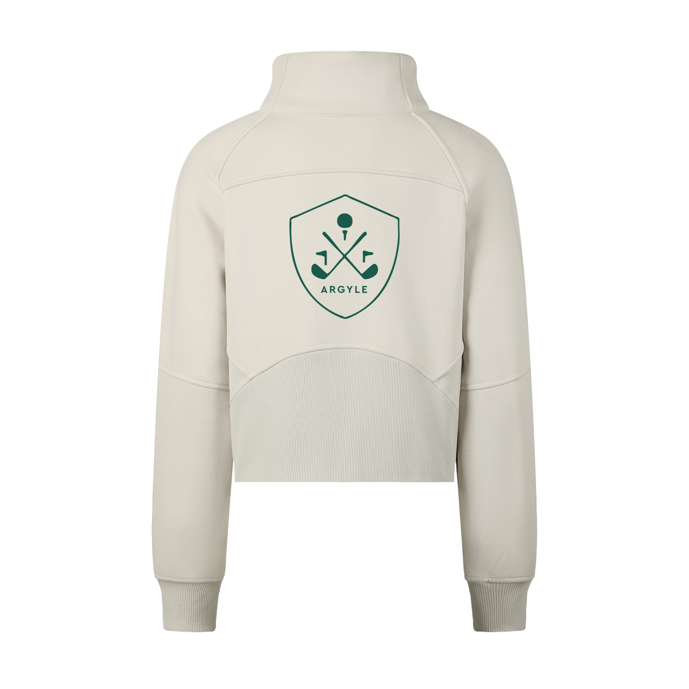 Womens Argyle Golf Cropped Half-Zip Sweatshirt