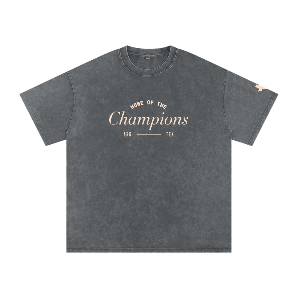 Unisex Champs Washed Oversized Cotton Tee
