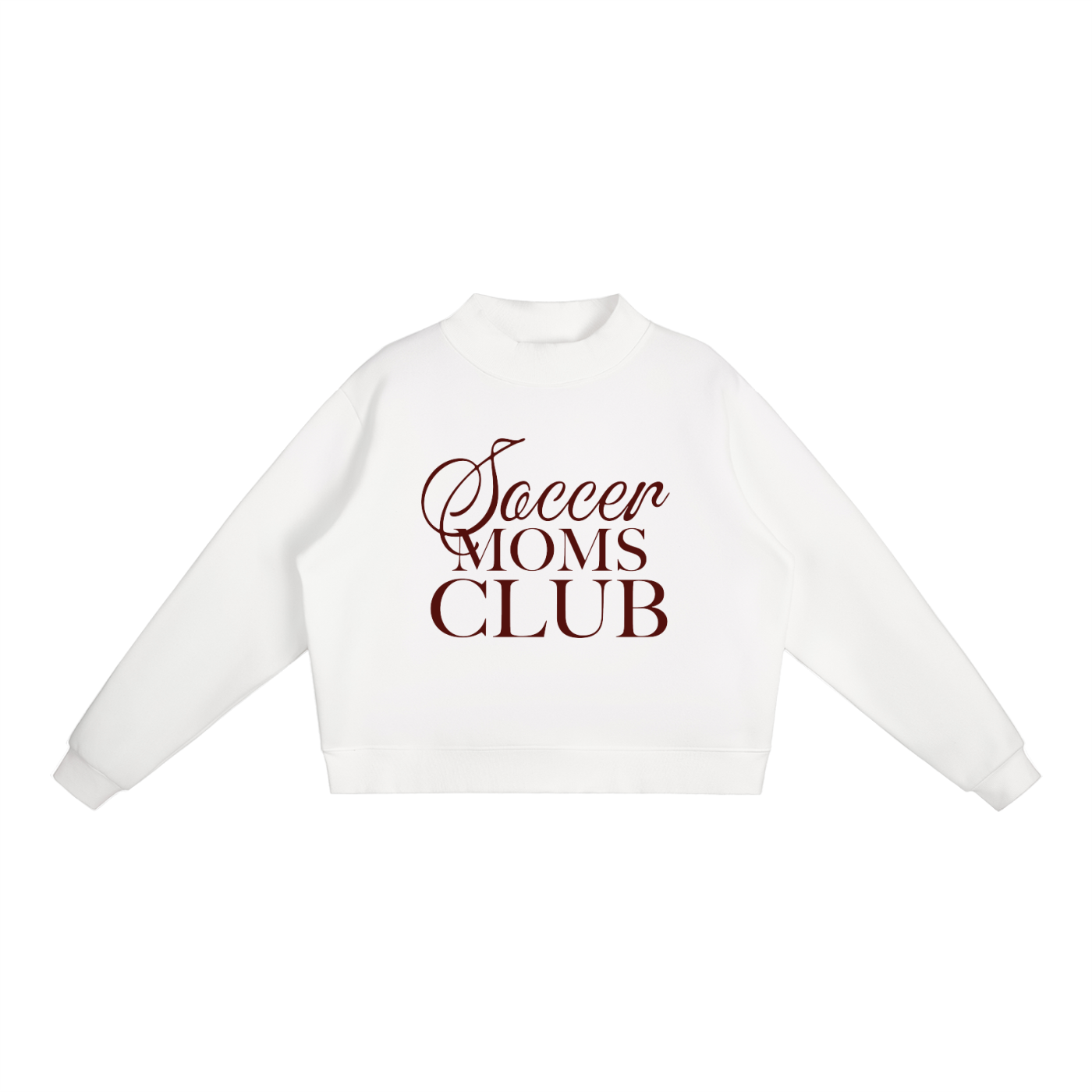 Womens Soccer Mom Mock Crewneck Sweatshirt