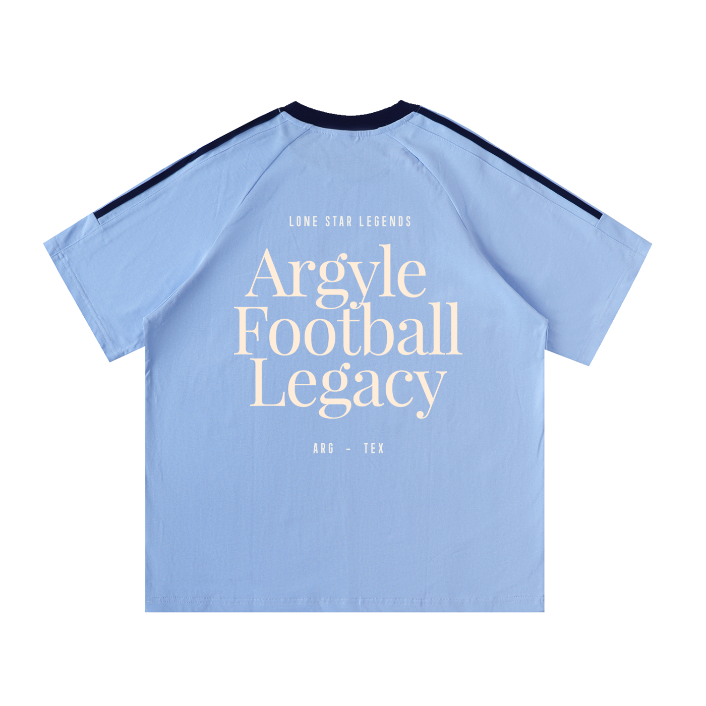 Argyle Football Striped Crewneck Cotton Tee