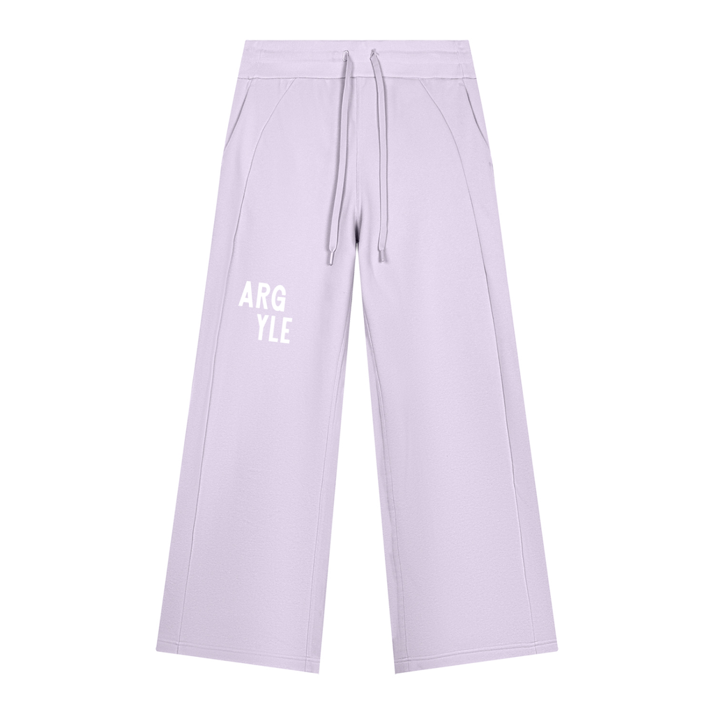Womens Argyle Wide Leg Fleece Sweatpants