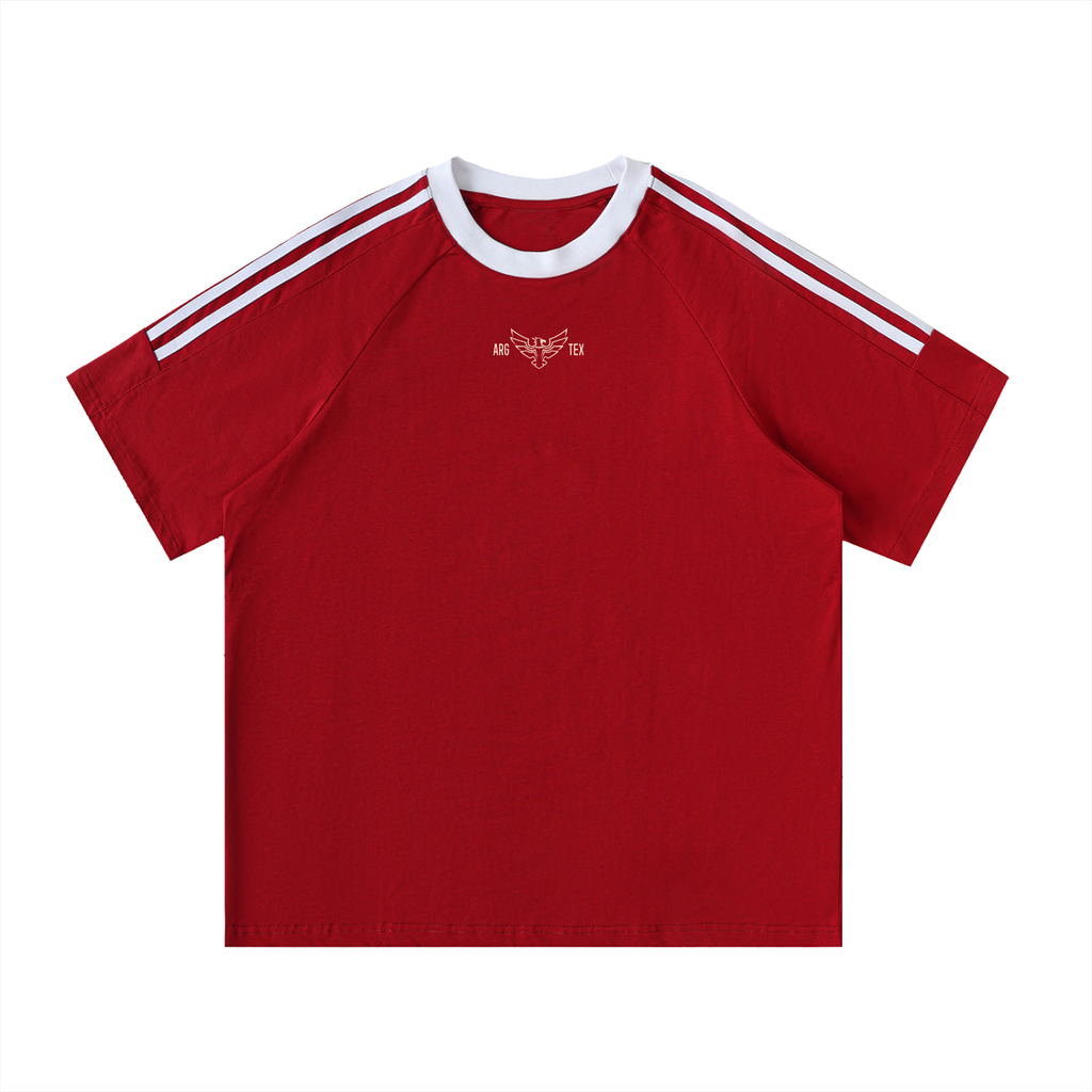 Argyle Football Striped Crewneck Cotton Tee