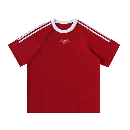 Argyle Football Striped Crewneck Cotton Tee