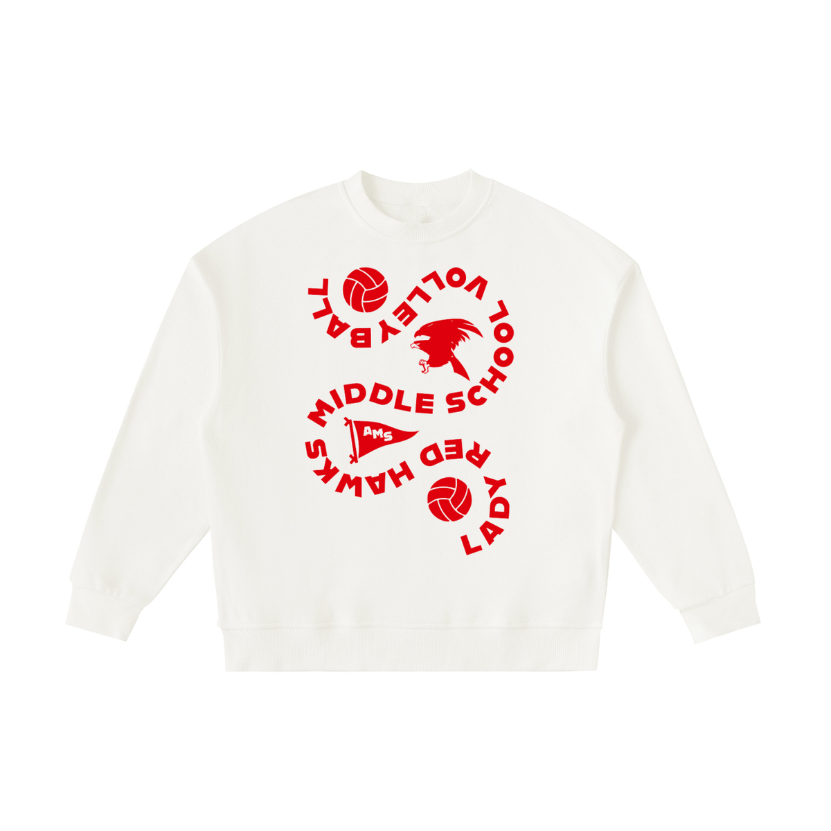 Youth AMS Redhawks Volleyball Sweatshirt