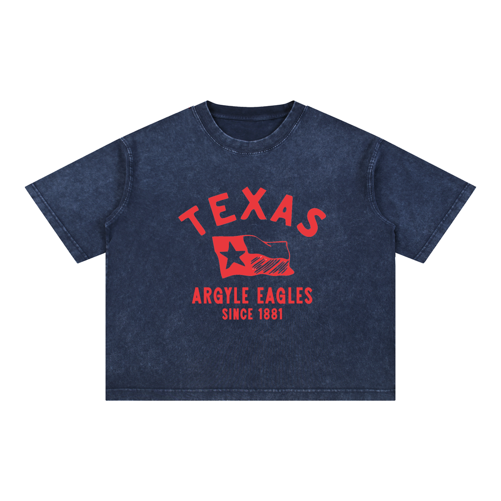 Argyle Eagles Mineral Wash Boxy Cotton Tee