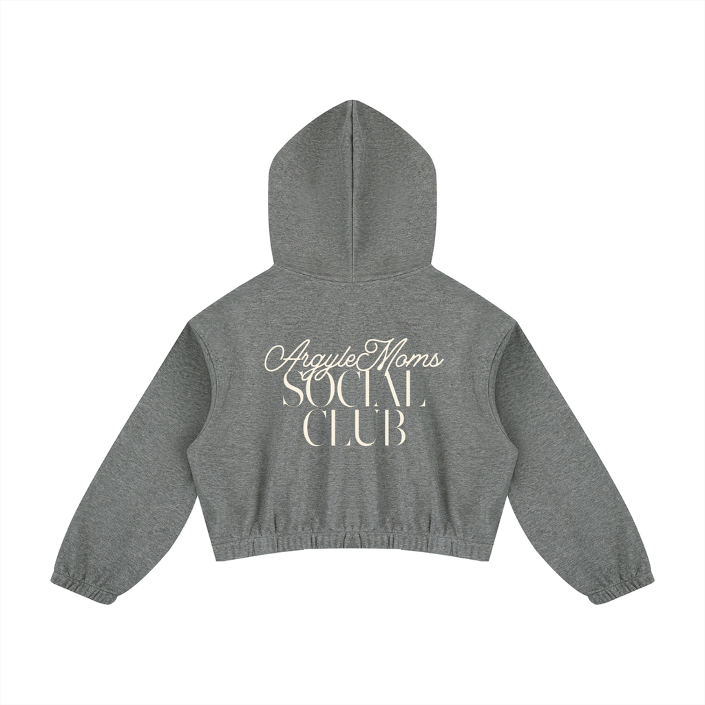 Moms Social Club Boxy Quarter-Zip Hoodie