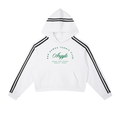 Contrast Side Stripe Cropped Hoodie