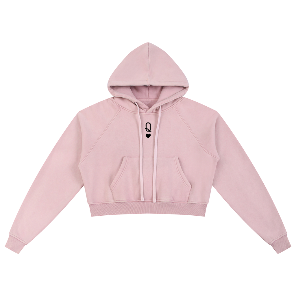 Womens TX Cheer Washed Cropped Hoodie