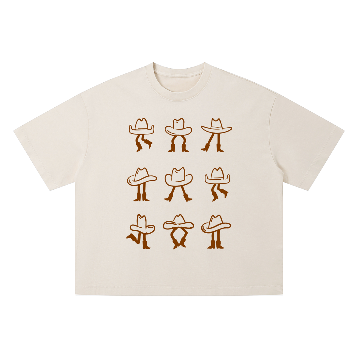 Womens Hat Dance Vintage Wash Boxy Tee