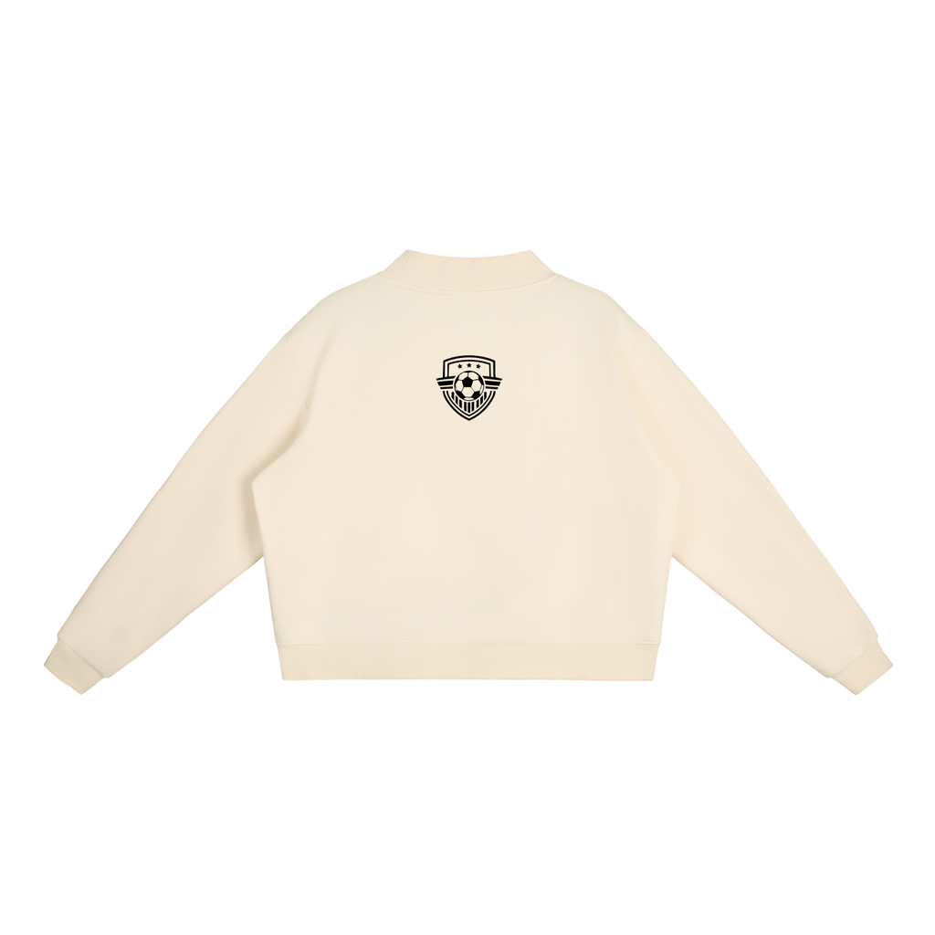 Womens Soccer Mom Mock Crewneck Sweatshirt